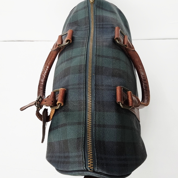 Polo Ralph Lauren Vintage Boston Top Handle Blackwatch Unisex Bag+ Strap - Picture 12 of 16